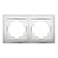 Рамка для розеток и выключателей 2 гнезда горизонтальная Primera белая 3022 LUXEL - миниатюра 1