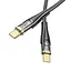 Кабель PD Hoco U121 золотистый standard Transparent Discovery Edition 60W Typе-С to Type-C 1,2 м черный - миниатюра 1