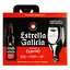 Уценка. Набор пива Estrella Galicia Especial светлое 5.5% 1.98 л (0.33 л х 6 шт.) + бокал в подарочной упаковке - миниатюра 1