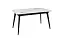 Стол Prestol Люкс белый глянец 1400/2000х900х760 черные ноги - миниатюра 1