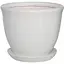 Керамічний горщик Nana Keramiks Глорія 14 л глянець білий (gloria-14-wth) - мініатюра 1