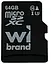 Карта памяти Wibrand microSDXC (UHS-1 U3) 64Gb class 10 (WICDXU3/64GB) - миниатюра 1