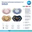 Пустышка Canpol babies Gold силиконовая симметричная 6-18 мес. 2 шт. синяя с голубым (22/665_blu) - миниатюра 6