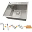 Комплект мийки на кухню та змішувача Nett з нержавіючої сталі NS-5747 - мініатюра 8