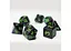 Набор кубиков Opaque 7 Dice Set - Black (w-green) , 7 шт. (g7dopaq01) - миниатюра 2