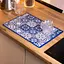 Диатомитовый коврик на кухню для сушки посуды 30×40 (см) моющий влагопоглощающий коврик на столешницу для посуды Синий Yiwu HP-42-18 - миниатюра 4