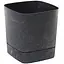 Вазон Lamela Clima з підставкою 25х25х24.3 см чорний бетон (9711420) - мініатюра 1