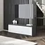 Тумба під телевізор Vays у вітальню, сучасна з полицями, без ручок R-31 Антрацит-Білий фасад - мініатюра 1
