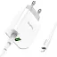 Блок-адаптер мережевий + кабель набір Hoco Rapido C80A 2 виходи USB + Type-C 20 W білий - мініатюра 1
