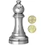 Головоломка Cast Puzzle Cast Chess Bishop silver Шахматный Слон (Офицер) 473684 - миниатюра 1