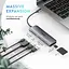 Хаб UGREEN USB-C to 2 Ports USB3.0-A Hub + HDMI + TF/SD with PD Power Supply (Space Gray) - мініатюра 3