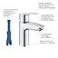 Смеситель для раковины Grohe QuickFix Start S-Size 23551002 с донным клапаном Хром - миниатюра 5