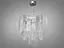 Люстра підвіс з скляними елементами на 4 лампи, колір хром - мініатюра 1