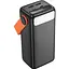 Power Bank Borofone BJ66 40000mAh, Type-C/2xUSB-A, 22.5W + PD20W с LED-дисплеем и фонариком, черный - миниатюра 1