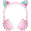 Наушники светодиодные кошачьи уши Cat Ear Hoco W27 Bluetooth - миниатюра 1