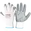 Рукавички робочі захисні Mastertool з нітриловим покриттям 10" біло-сірі (в упаковці 12 шт.) - мініатюра 1