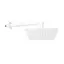 Верхній душ Paffoni Syncro Quadro 200x200xh8 мм з тримачем 400 мм white matt ZSOF075BO + ZSOF063BO, Білий матовий - мініатюра 1