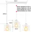 PETITES ECRAVISSES Подвесной промышленный светильник 3 лампы Винтаж E27 - миниатюра 2