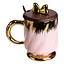 Чашка порцелянова Ribbon 450 мл з кришкою та ложкою рожевий FM-23B - мініатюра 4