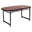 Стіл Bo-Camp Woodbine Oval 150x80 cm Black/Wood look (1404230) - мініатюра 1