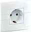 Розетка внутрішня із заземленням Mono Electric, ECO біла - мініатюра 1