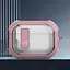 Футляр протиударний Locking Button для навушників Airpods Pro Pink - мініатюра 2