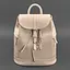 Кожаный женский рюкзак Олсен светло-бежевый - миниатюра 8