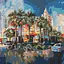 Набор для росписи по номерам Курортный город, 50x50 см, КНО3600 - миниатюра 1