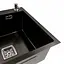 Кухонна мийка 78x50С R PVD чорна Platinum Handmade (поглиблена полиця, 3.0/1.0 мм), Чорний - мініатюра 8