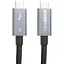 Кабель PowerPlant Thunderbolt 3, USB-C - USB-C, 40Gbps, 100W, 20V/5A, 4K/60HZ, 1м - миниатюра 1