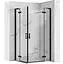 Душевая кабина Rea Hugo 100x100 black двойная REA-K6602, Черный матовый, Универсальная, прозрачная - миниатюра 1