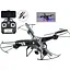 Квадрокоптер MHZ із камерою на радіокеруванні CK-23 акумулятор USB зарядне додаткові лопаті світло 27см Чорний - мініатюра 1