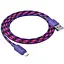 Дата кабель Hoco X116 Meridian USB to MicroUSB 2.4A (1m) Gradient Purple Mix - мініатюра 4