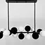 Удлиненная черная люстра HOLLY L с черно-белыми плафонами 120 см | Ст. MJ 191-1120 BK+WT+BK | Line F - миниатюра 7