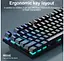 Клавиатура игровая механическая Aula Mechanical S-2022 Black keycaps KRGD Blue switch - миниатюра 5
