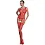 Бодистокинг Passion ECO BS007 с доступом силуэтный рисунок имитация подвязок S/M/L red - миниатюра 1