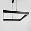 Черная люстра с подвесным квадратом 60 см Ст. MJ 223-600 BK Line F - миниатюра 3