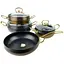Набір каструль Casa Royal Gold Beaty G-UKR2020 із покриттям Bio Granit Чорний - мініатюра 1