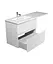 Тумба Мойдодир Палермо 80-U Adam 140 L Білий підвісна з крилом над пральною машиною Білий - мініатюра 4
