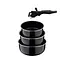 Набор ковшей с ручкой снимаемой Bergner Click & cook 4 предмета (BG-31608-BK) - миниатюра 1