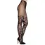 Колготки Leg Avenue Dahlia Lace Tights With Net Thigh Detail One Size - миниатюра 2