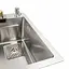 Кухонна мийка 75x45B PVD сатин Platinum Handmade Водоспад, Satin - мініатюра 6