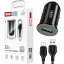 Автомобильное зарядное устройство XO TZ12 18W QC3.0 Car Charger with Type-C cable Черный - миниатюра 1