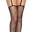 Панчохи Leg Avenue Daisy Dot Fishnet Stockings One Size Black - мініатюра 4