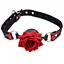 Кляп з кулькою Master Series Eye-Catching Ball Gag With Rose: Естетика БДСМ та романтичне домінування - мініатюра 1