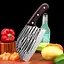 Кухонный нож-топорик мясницкий кливер для рубки мяса и овощей из нержавеющей стали с кованым лезвием с деревянной рукояткой 26 см 88211 - миниатюра 3