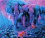 Набор для росписи по номерам Цветные слоны, Strateg, 40x50 см, GS002 - миниатюра 1