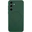 Чохол Lakshmi Silicone Cover Full Camera (AA) with MagFit для Samsung Galaxy S24 FE Зелений / Dark green - мініатюра 1