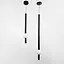 Led світильник чорний у вертикальній формі 60 см на 3 режими | Арт. YG 517B/600 VL BK | Line F - мініатюра 5