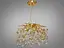 Елітна кришталева люстра з гілочками, алюмінієвий каркас, золото - мініатюра 2